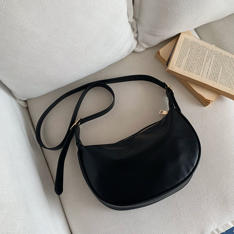 Women's Niche Fashion Black One Dumpling Crossbody Bags