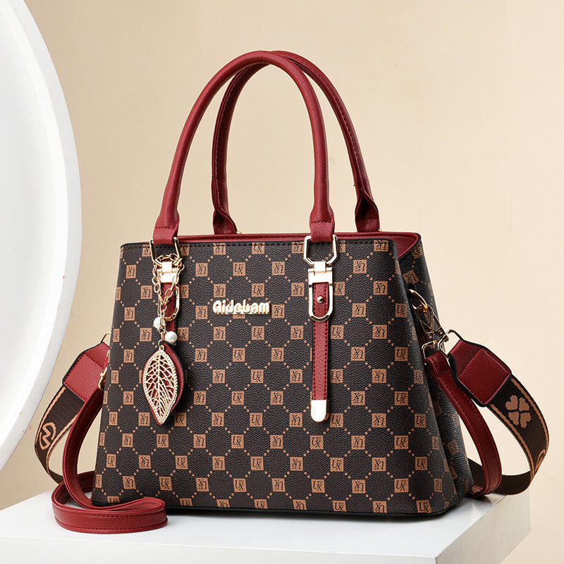 Large Capacity Fashionable Simple Western Style Handbags