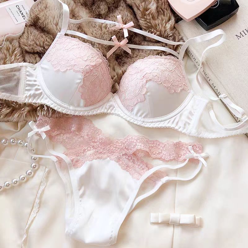 Women's Strap Small Chest Push Up Lace Lingerie Sets