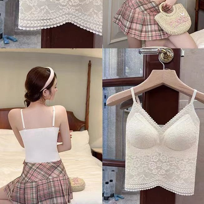 Women's One-piece Seamless Shoulder Strap With Chest Lingerie Sets