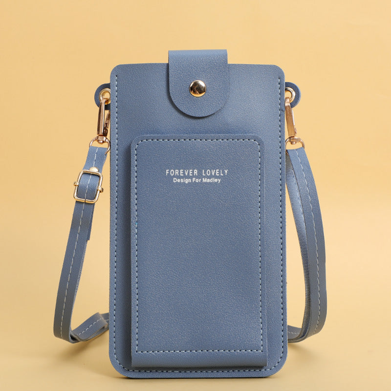 Women's Solid Color Fashion Simple License Phone Bags