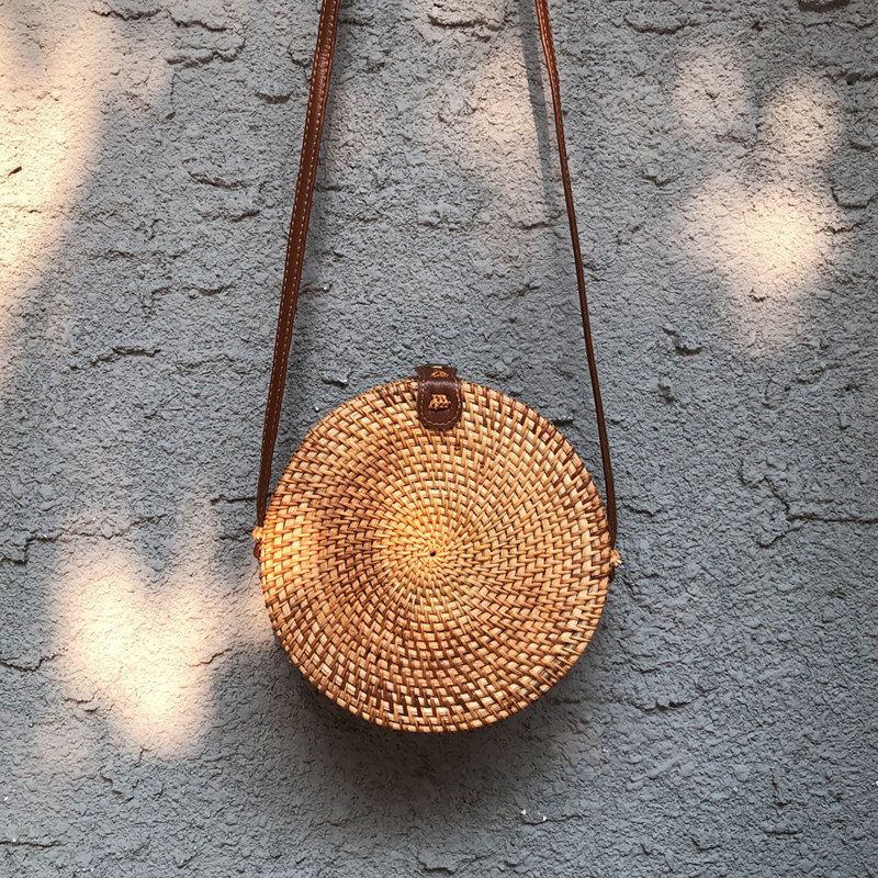 Rattan Autumn Weave Woven Retro Straw Handbags