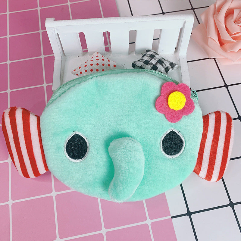 Women's Korean Cartoon Cute Portable Mini Plush Coin Purses