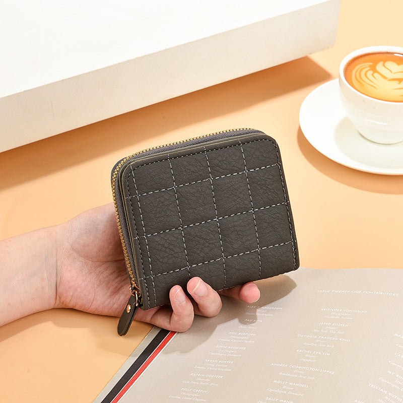Women's Spring Female Korean Style Simple Short Zipper Ladies Wallet