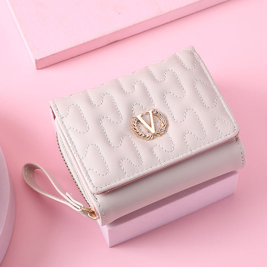 Women's Graceful Comfortable Short Embroidered High-grade Card Holder