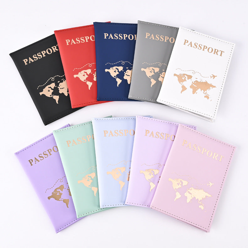 Plain Skin Feeling Passport Cover Ticket Card Holder