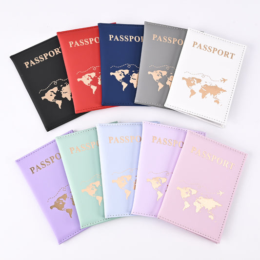 Plain Skin Feeling Passport Cover Ticket Card Holder