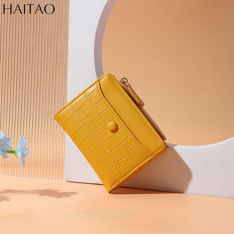 Fashion Stylish Zipper Folding Large Capacity Ladies Wallets