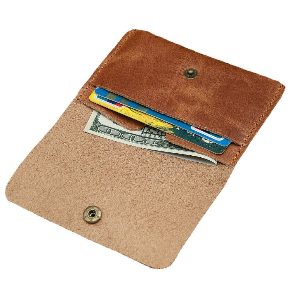 Men's Leather Genuine Simple First Layer Cowhide Card Holder