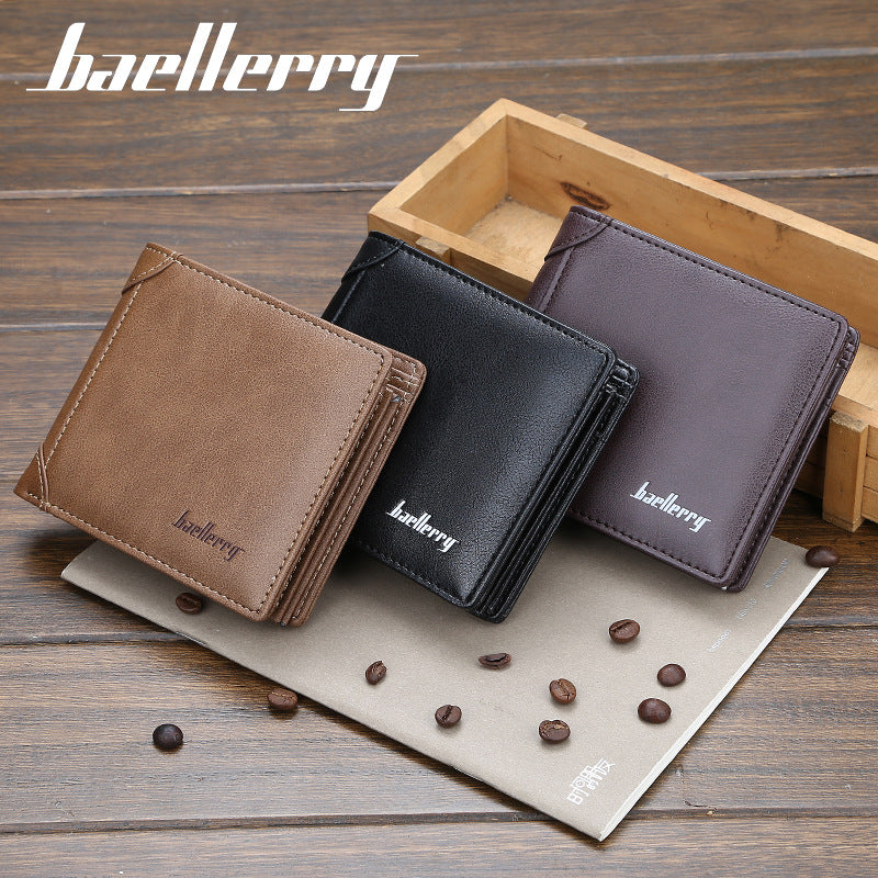 Men's Short Korean Version Multiple Slots Driving License Green Horizontal Vertical Men's Wallet