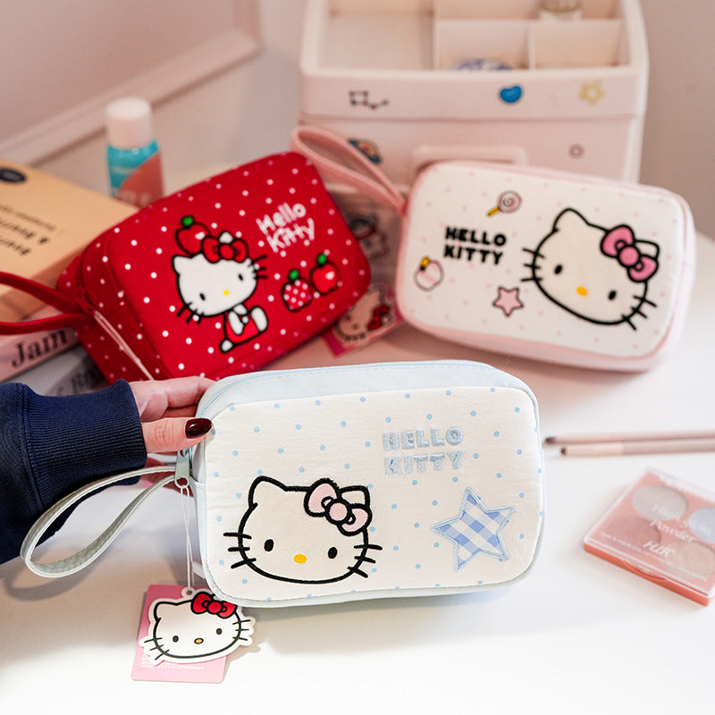 Kitty Good-looking Large Capacity Indie Sweet Cute Makeup Bag