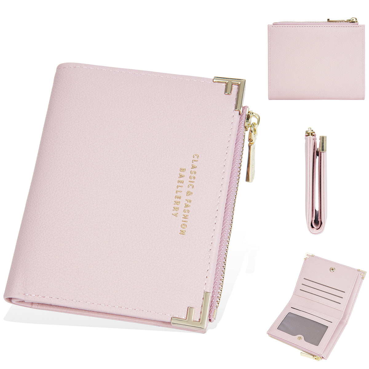Creative Women's Short Multiple Slots Zipper Ladies Wallet
