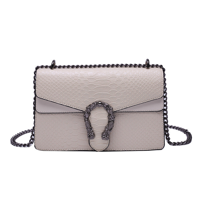 Fashion Women's Snake Pattern Underarm Chain Women's Messenger Bag