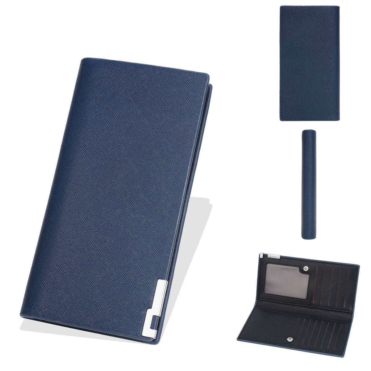 Men's Korean Style Green Business Multiple Slots Snap Men's Wallet