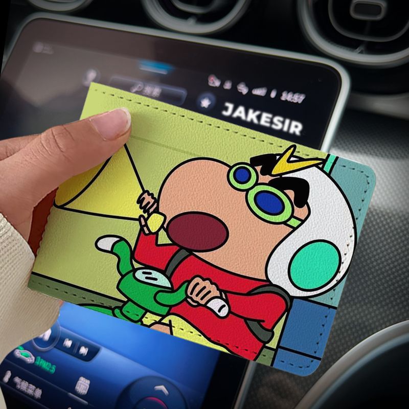 Crayon Cartoon Driving License Protective Cover Card Holder