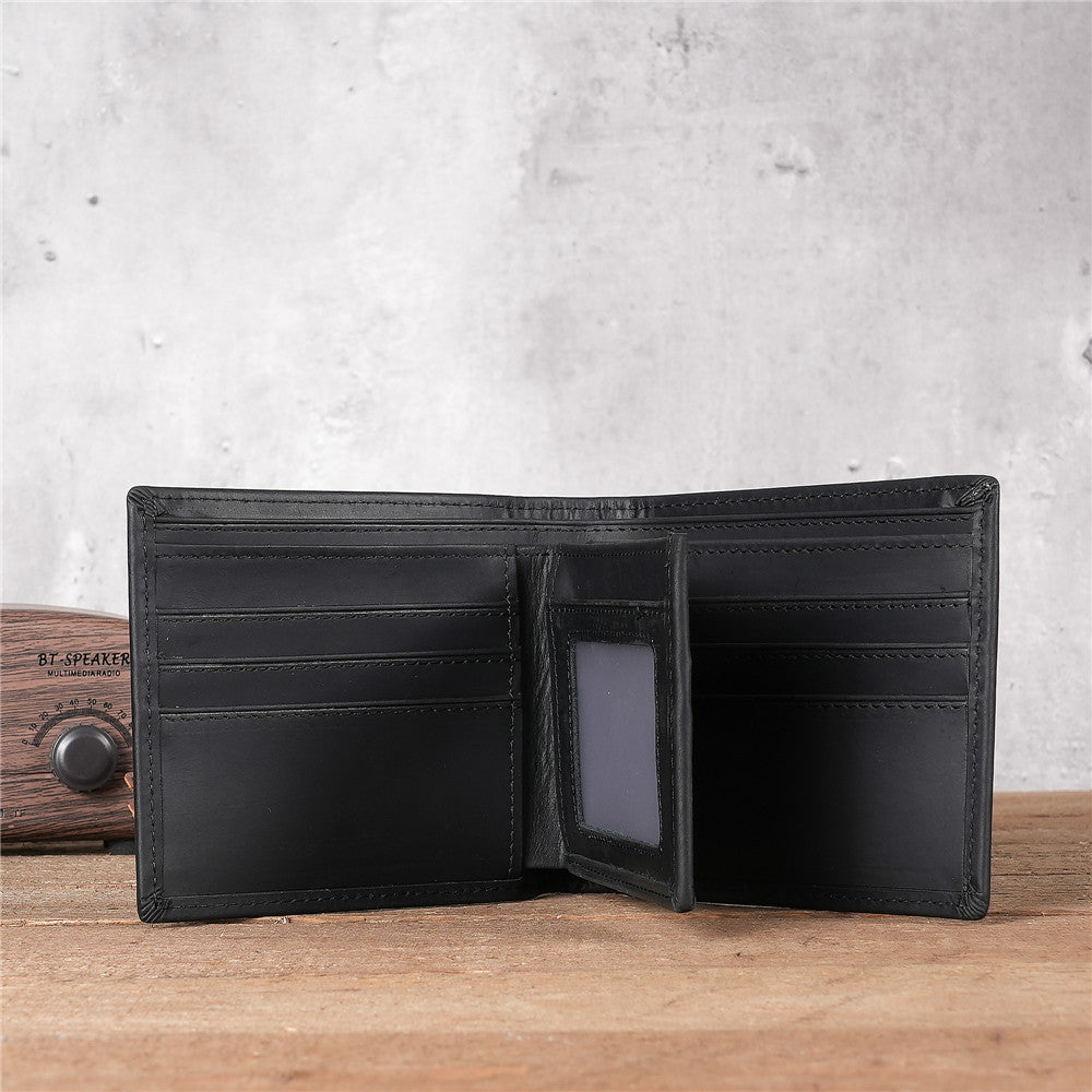 Men's Horse Leather Short Vintage Change Handmade Men's Wallet