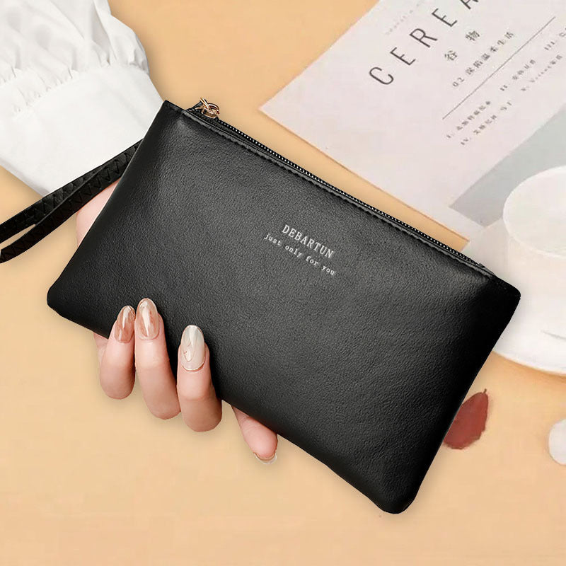 Women's Simple Zipper Clutch Trendy Long Large Ladies Wallet