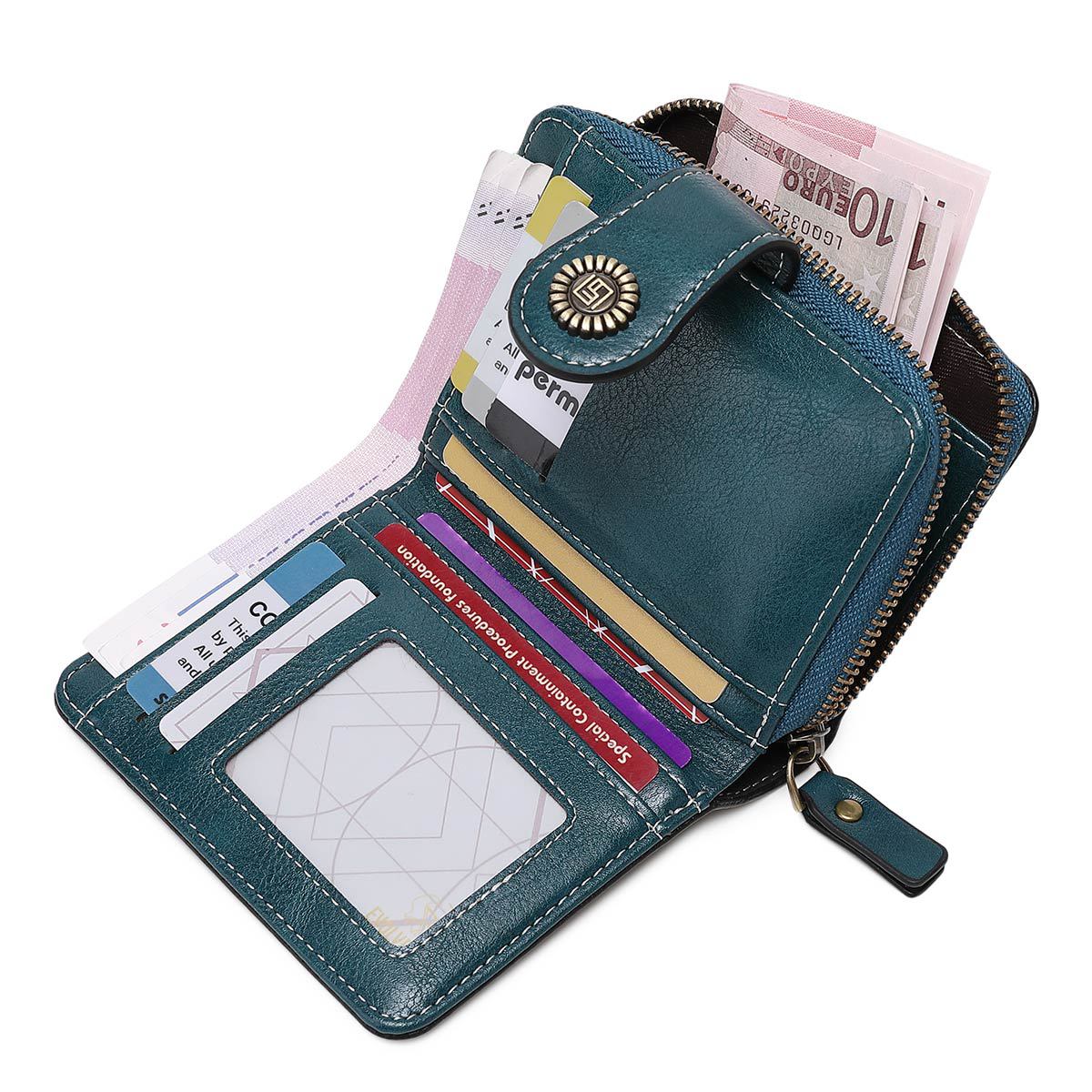 Women's Hollow Design Zipper Hasp Retro Fashion Ladies Wallet