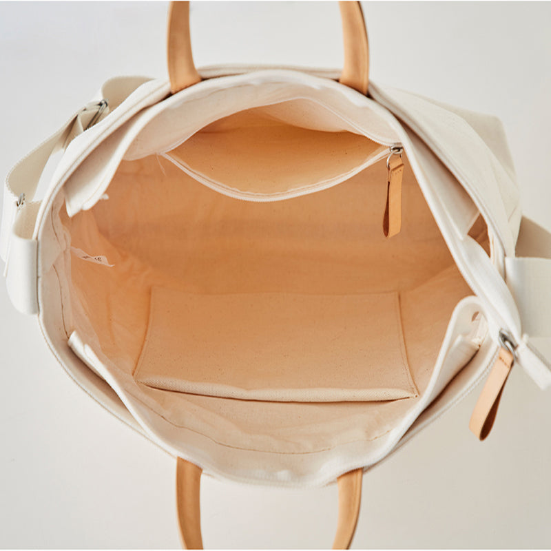 Women's Knitted Striped Canvas Fashion Simple Handbags