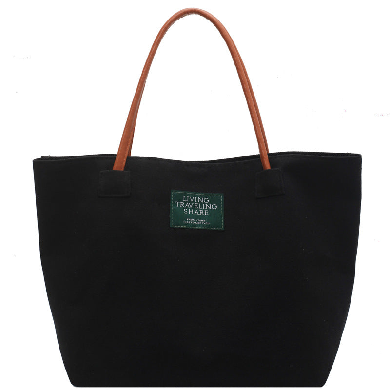 Women's Canvas Large Capacity Magnetic Snap Design Shoulder Bags