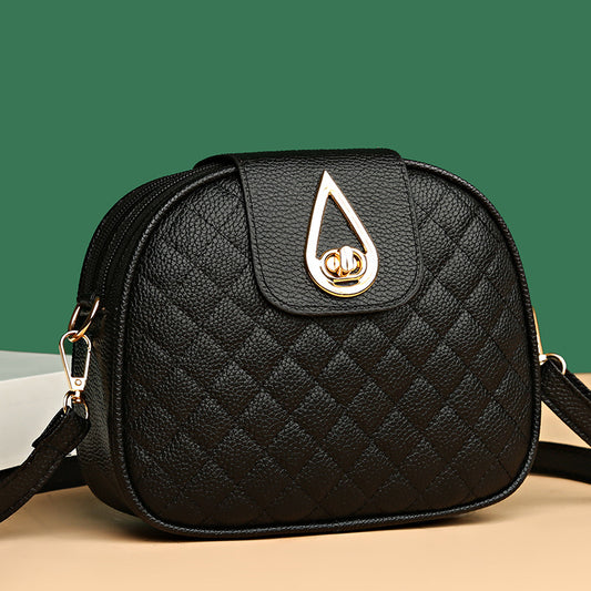 Women's Fashionable Texture Rhombus Versatile Korean Crossbody Bags
