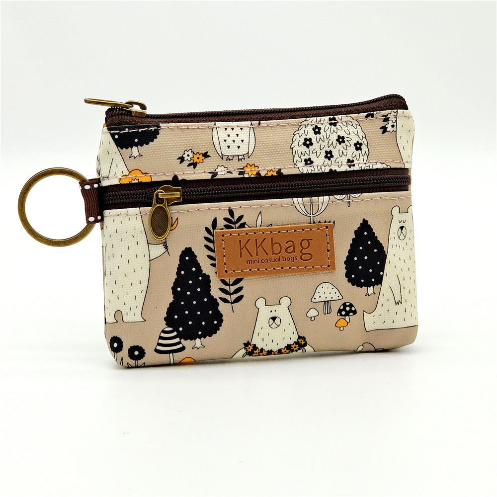 Women's Printed Film Cartoon Change Waterproof Storage Coin Purses