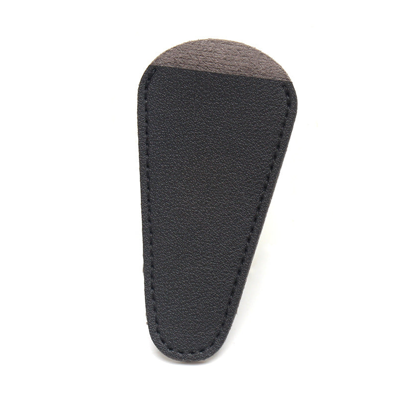 Portable Eyebrow Trimming Scissors Protective Leather Card Holder