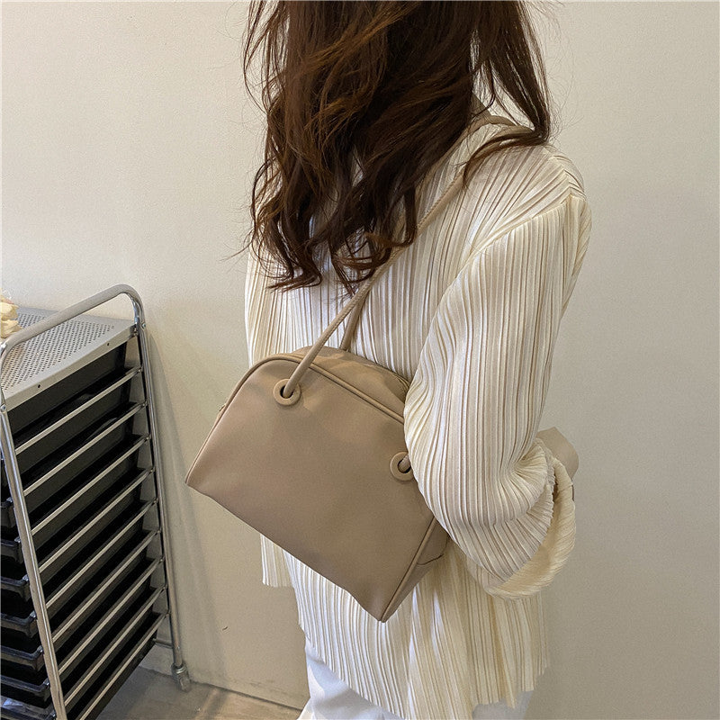 Women's Trendy Underarm Textured Shell Versatile Retro Shoulder Bags