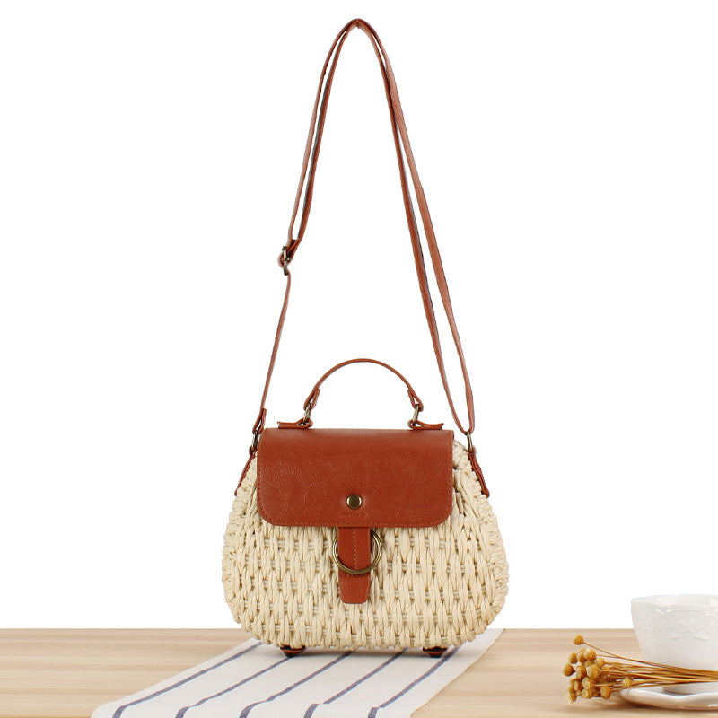 Retro Style Mori Summer Beach Straw Crossbody Bags