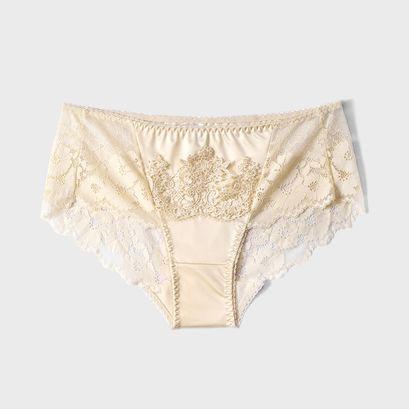 Women's Crown Flower Underwear Lace Triangle High Elastic Panties
