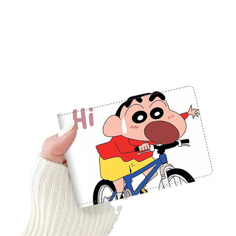 Crayon Cartoon Driving License Protective Cover Leather Card Holder
