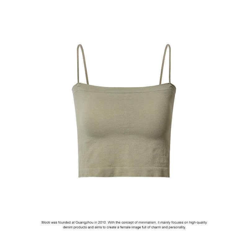 Hot With Chest Pad Fixed Cup Backless Bandeau Vest Tanks Camis