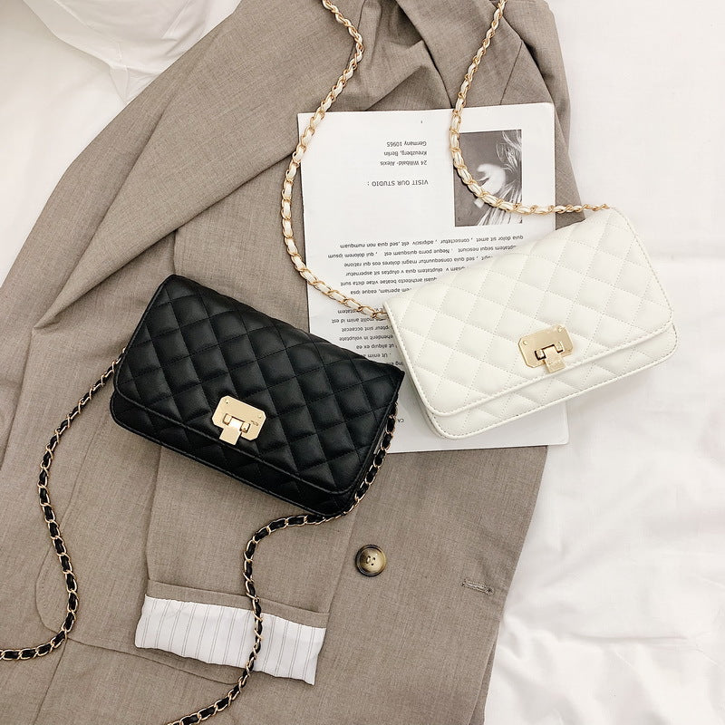 Women's Classic Chain Diamond Pattern Portable Fashion Shoulder Bags
