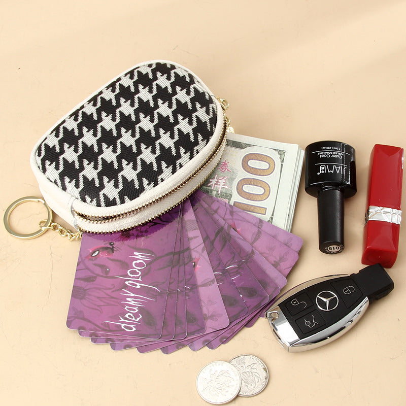 Women's Mini Double Zipper Fashion High Sense Coin Purses