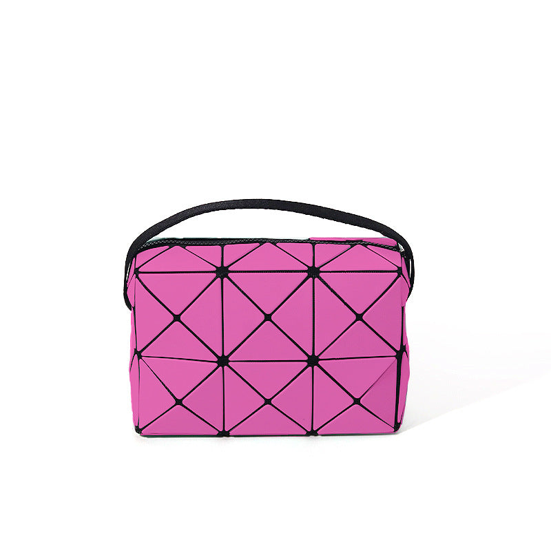 Women's Geometric Triangle Box Niche Rhombus Grid Bags