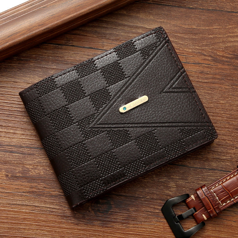 Men's Business Green Horizontal Light Luxury Multiple Men's Wallet