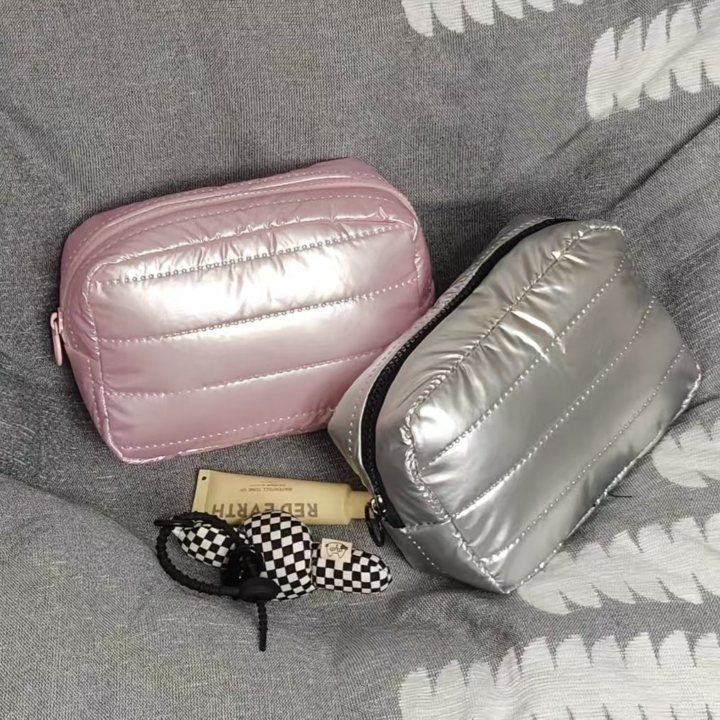 Jacket Material Space Cotton Wash Go Makeup Bag