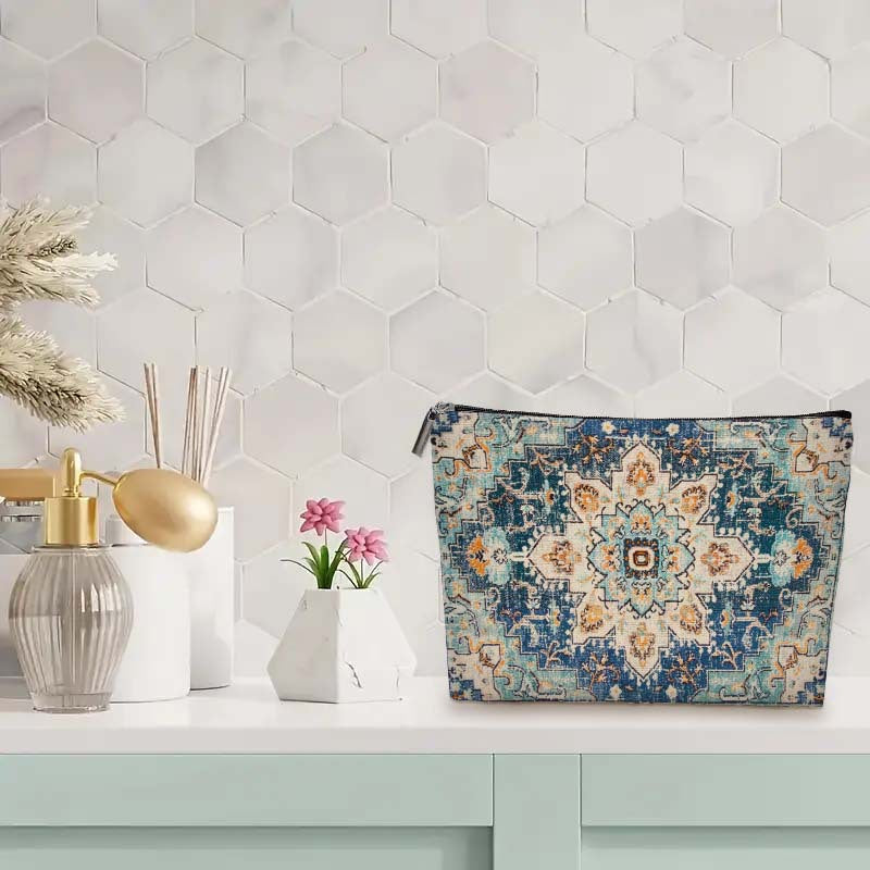 Women's Bohemian Duplex Printing Portable Fashion Personal Hygiene Makeup Bag