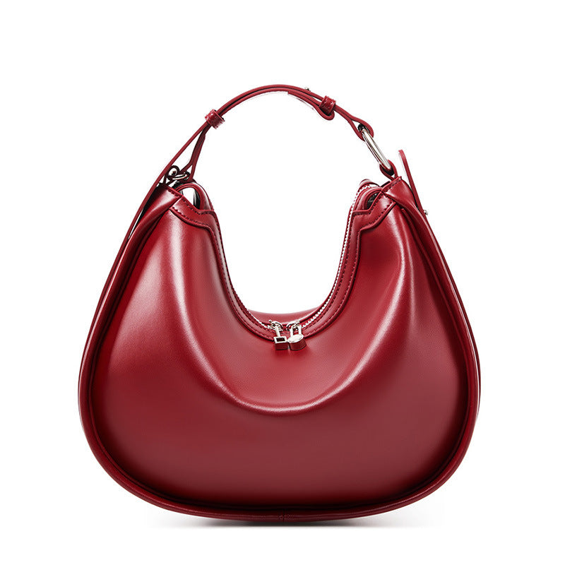 Women's Design Selenodont Genuine Leather Underarm Simple Shoulder Bags
