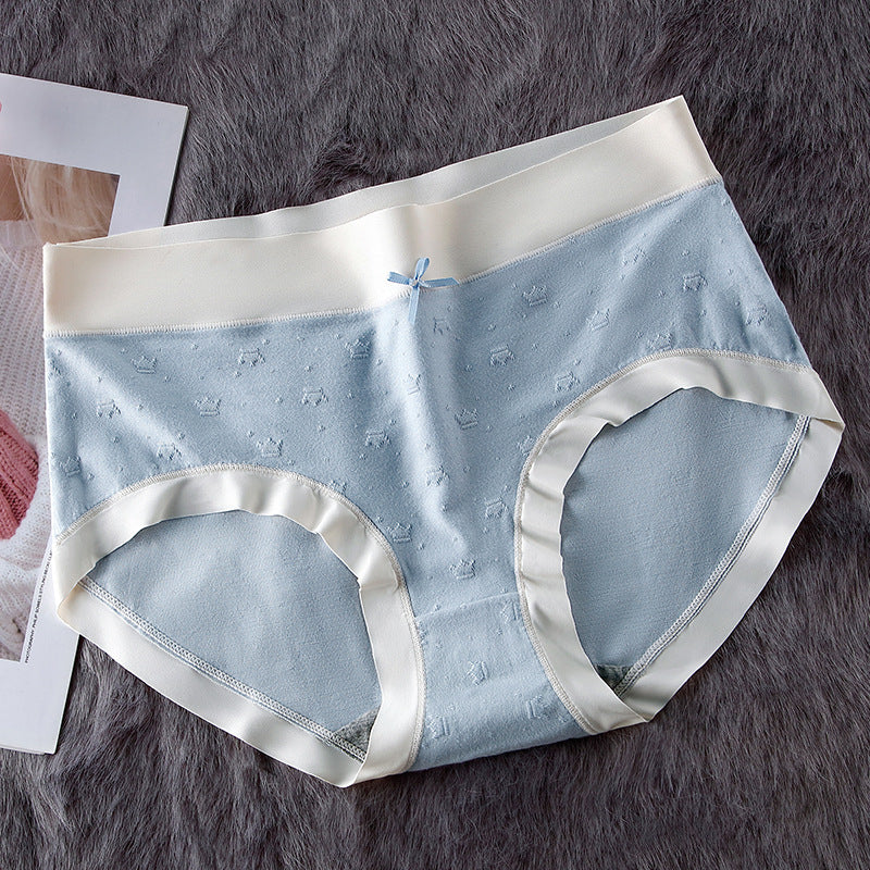 Women's Purified Cotton Underwear Briefs Comfortable Jacquard Panties
