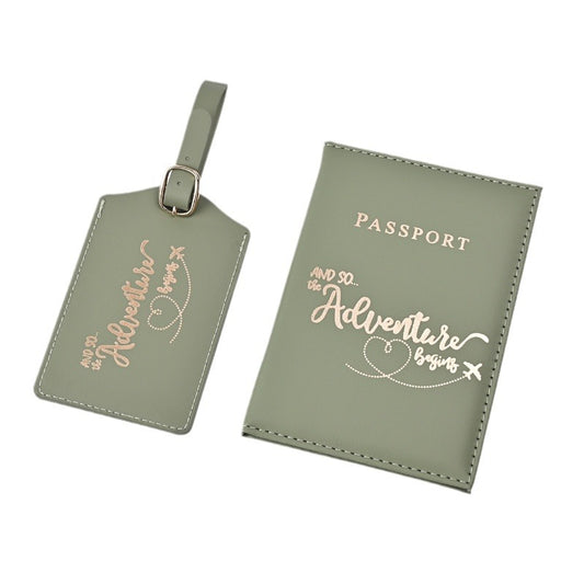 Brave Adventure Bronzing Passport Cover Ticket Luggage
