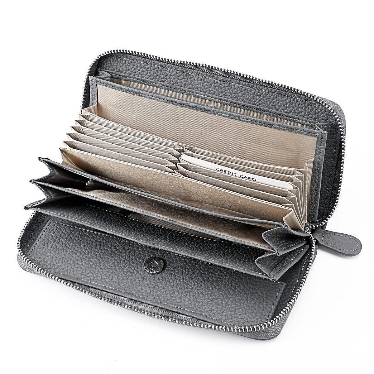 Women's Swiping Leather Long Style Expanding Clutch Ladies Wallet