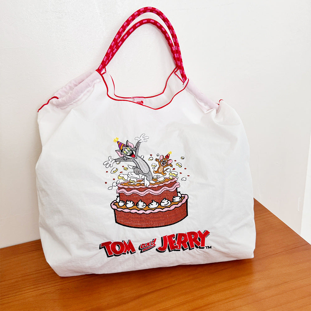 Authorized Embroidered Shopping Female Cartoon Fashion Portable Shoulder Bags