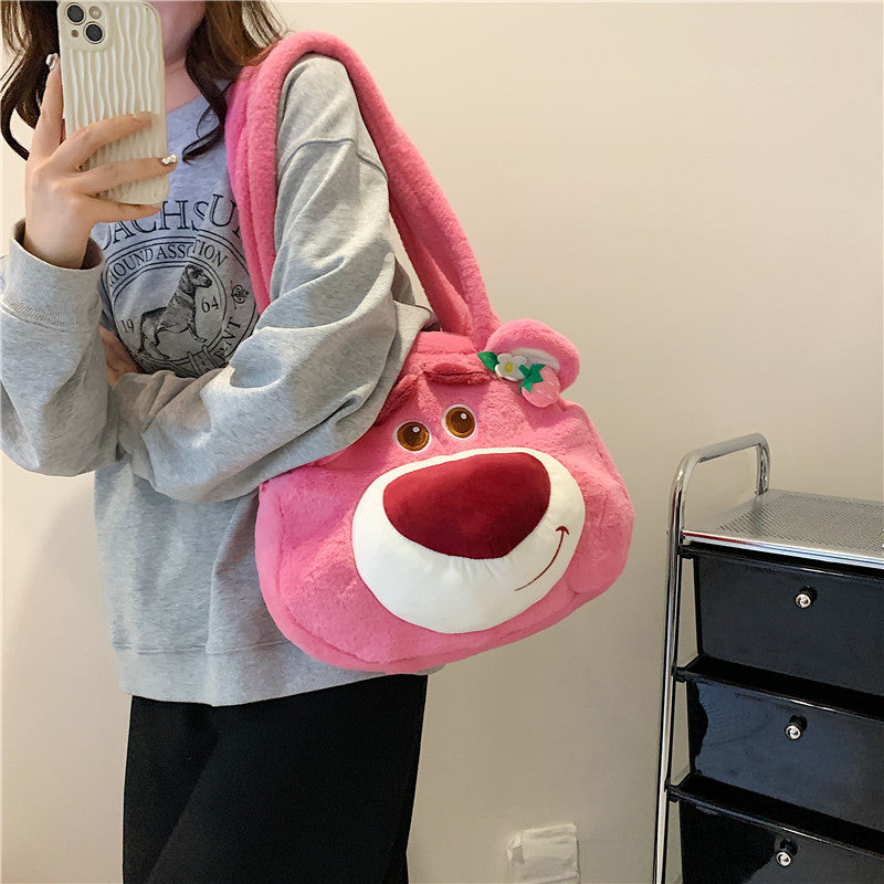 Elegant Women's Plush Clow Make-up Cute Bags