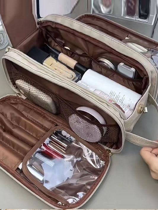 Women's Large Capacity Portable High-grade Makeup Brush Cosmetic Bags