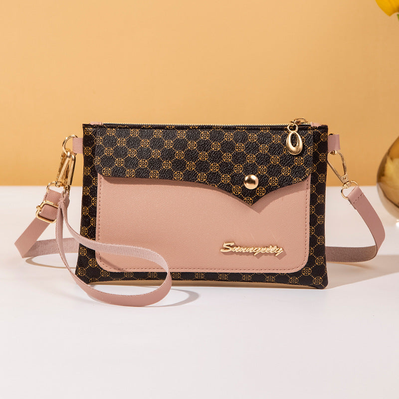 Women's Fashion Multifunctional Clutch Contrast Color Women's Messenger Bag