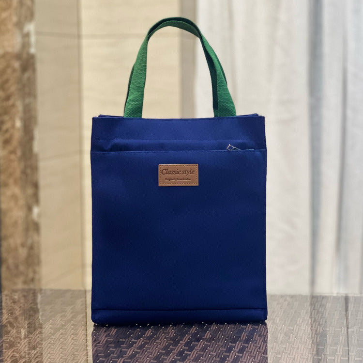 Canvas Solid Color Unisex Simple Lunch Box Handbags