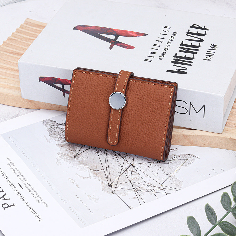 Women's Layer Short Cowhide Mini Fashion Genuine Leather Ladies Wallet