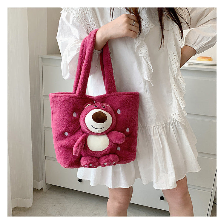 Women's Plush Clow Make-up Cute Birthday Bags