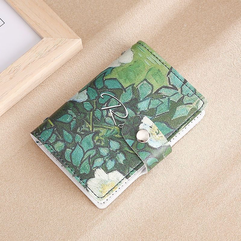 Women's & Men's & Flower Anime Multiple Slots Bank Document Card Holder